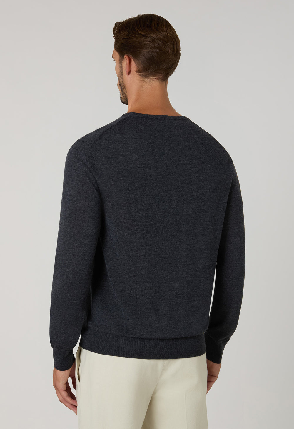 Dark Grey Superlight Wool Crewneck