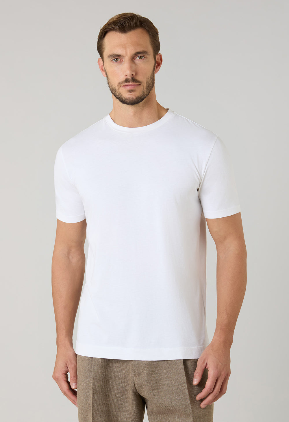 White Cotton Jersey T-Shirt