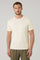 T-Shirt bianca in cotone e lino