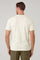 T-Shirt bianca in cotone e lino