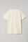 T-Shirt bianca in cotone e lino