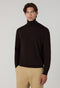 Dark Brown Superlight Wool Turtleneck