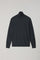 Dunkelgrauer Rollkragenpullover aus Superlight-Wolle