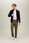 Bomber in maglia in cotone e cashmere blu