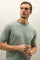 Green Flat Rib Linen T-Shirt