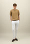 Light Brown Garment Dyed Cotton T-Shirt
