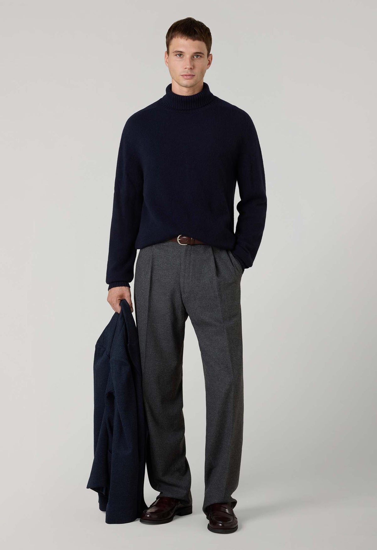 Blue Coccola Cashmere Turtleneck