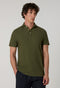 Dark Khaki Cotton Linen Short-Sleeve Polo