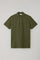 Dark Khaki Cotton Linen Short-Sleeve Polo