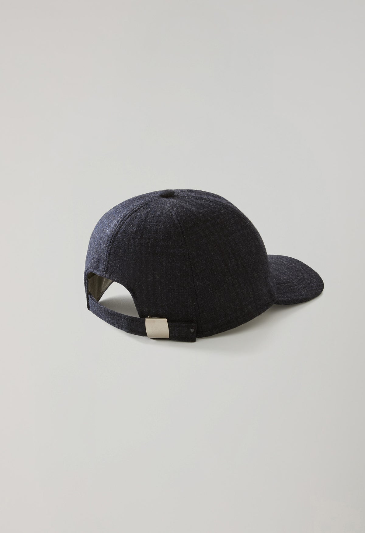 Dunkelblauer Baseballkappe aus weichem Glencheck-Flanell 