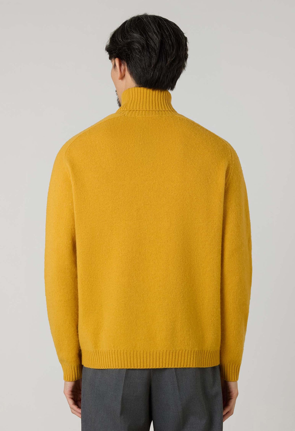 Yellow Wool Cashmere Turtleneck