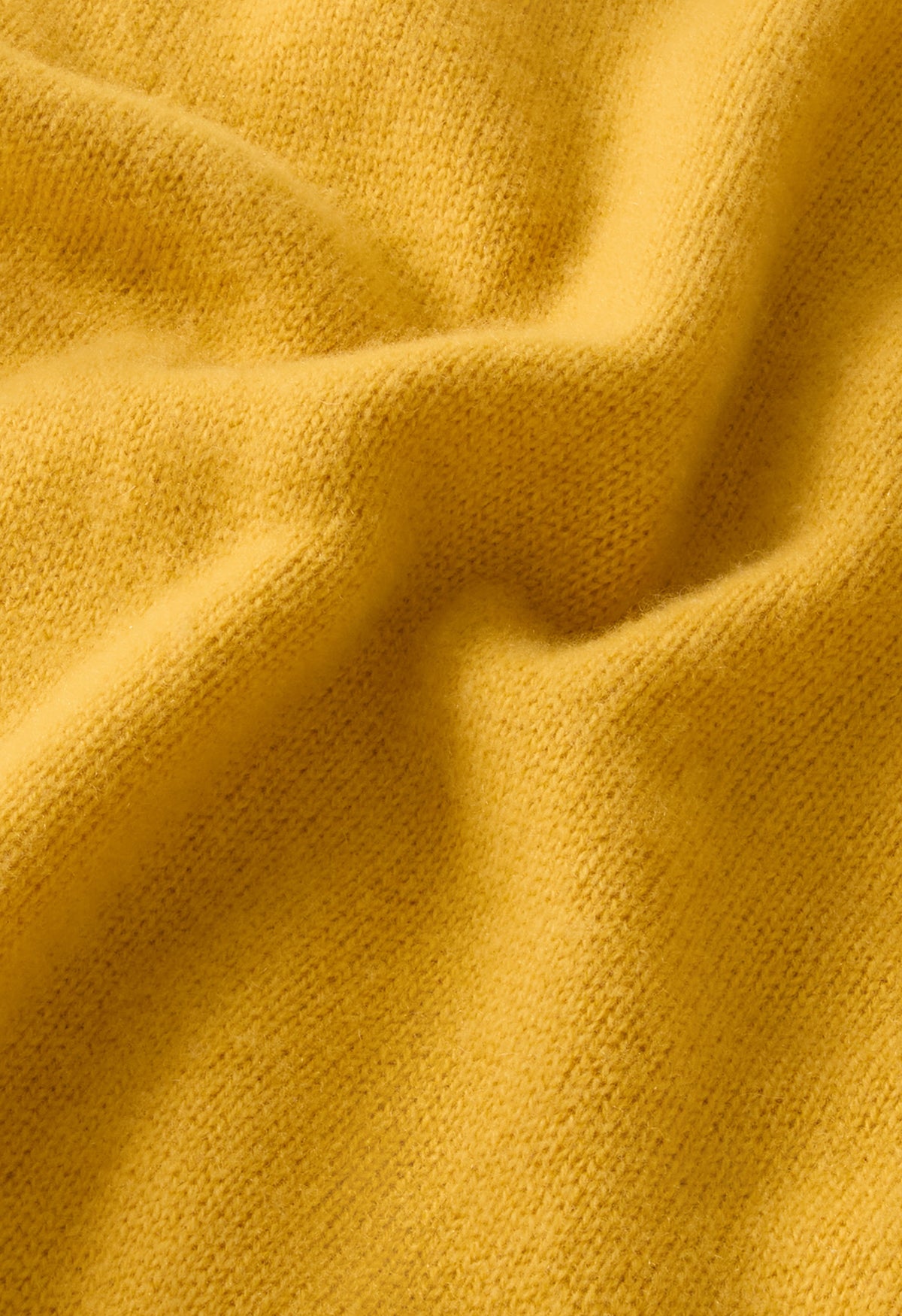 Yellow Wool Cashmere Turtleneck