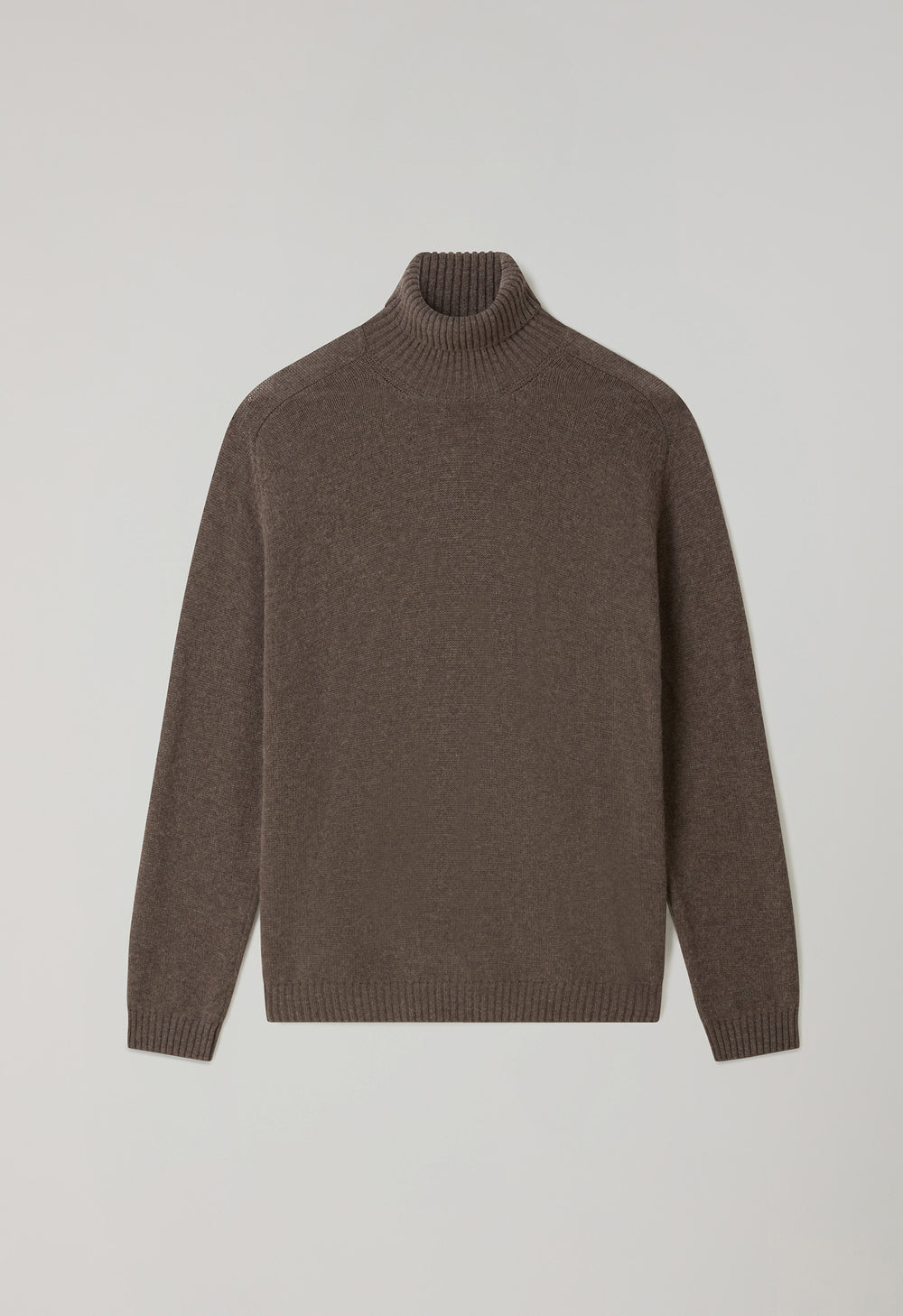 Brown Wool Cashmere Turtleneck