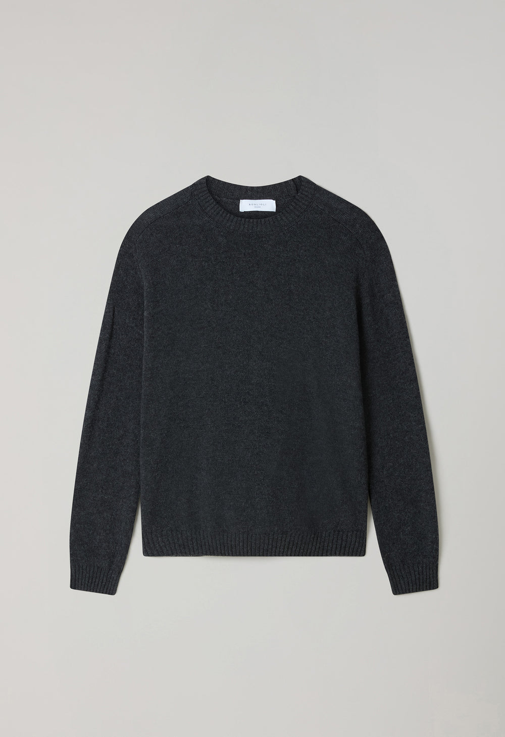 Dark Grey Wool Cashmere Crewneck