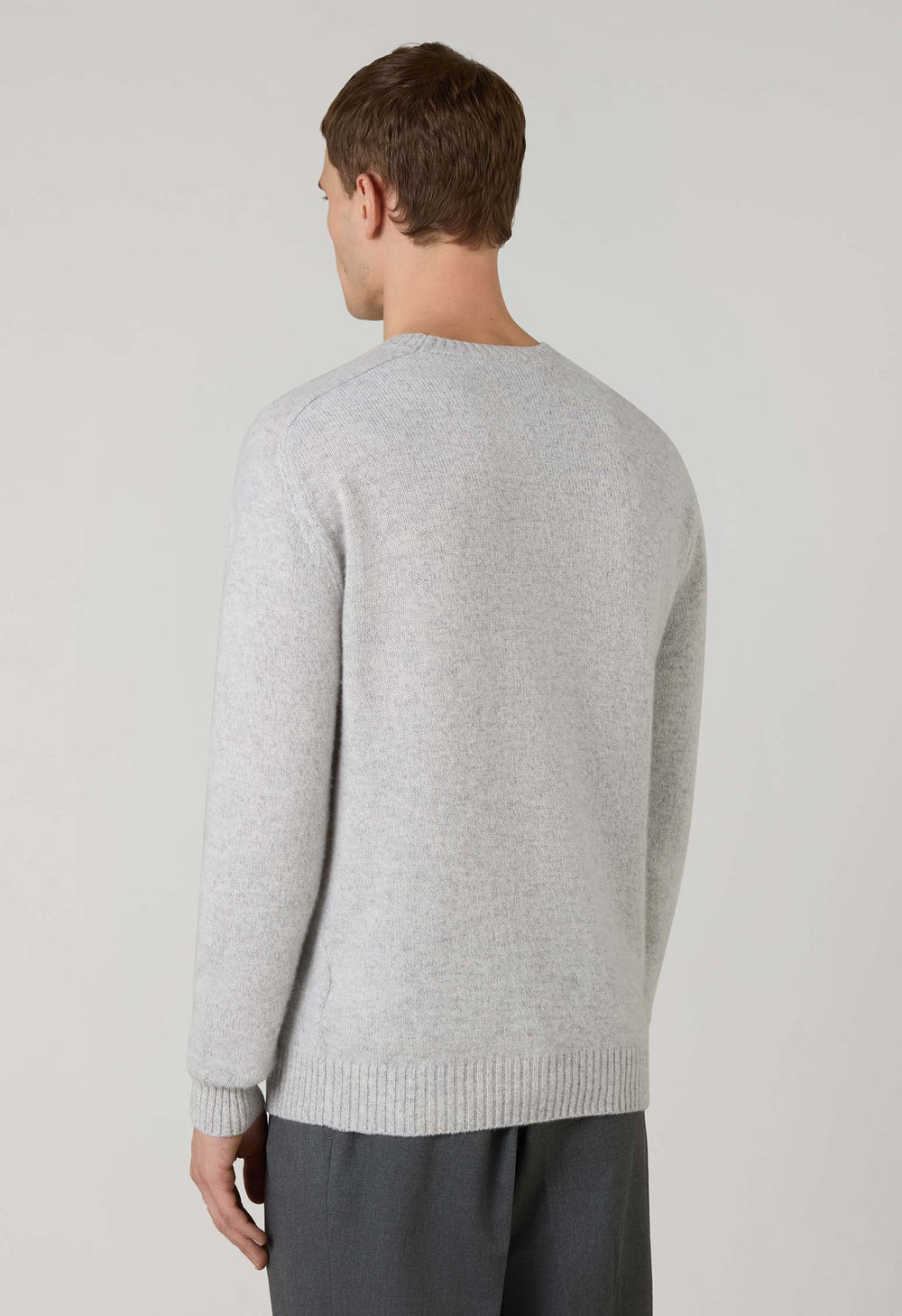 Girocollo in cashmere Mouliné grigio