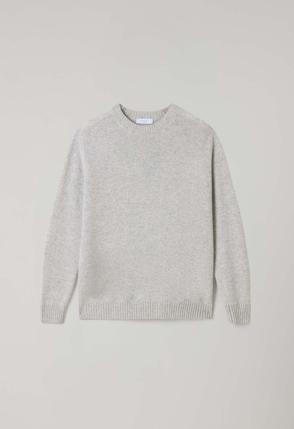 Girocollo in cashmere Mouliné grigio