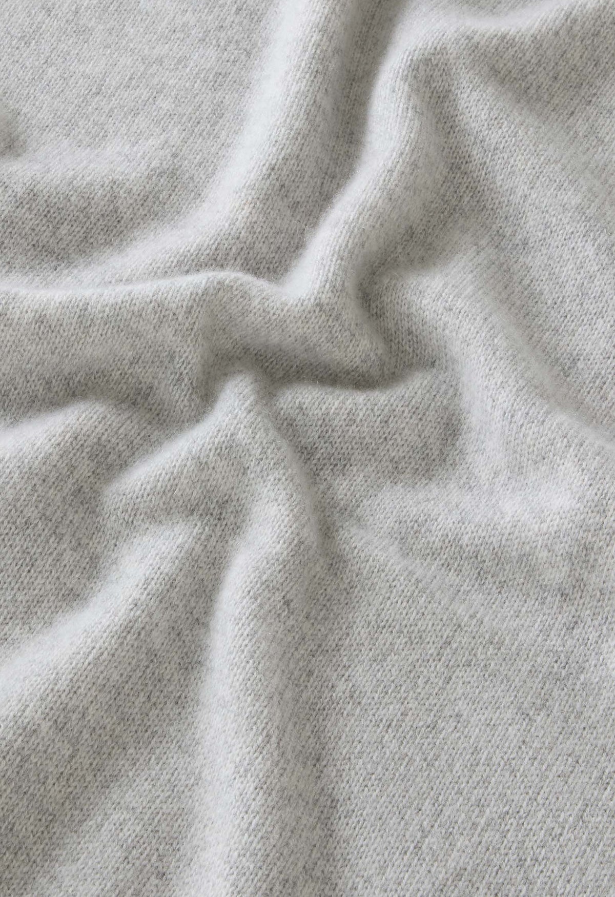 Girocollo in cashmere Mouliné grigio