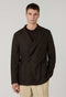 Brown blended Wool Prince of Wales Easy Jacket