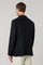 Dark Grey blended Wool Pinstripe Easy Jacket