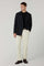 Dark Grey blended Wool Pinstripe Easy Jacket