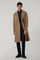 Camel Wool Cashmere double-breasted Polo Coat with martingale
