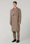 Beige Wool Cashmere double-breasted Polo Coat with martingale