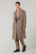 Beige Wool Cashmere double-breasted Polo Coat with martingale