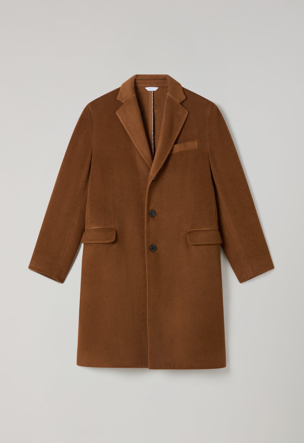 Brown Garment Dyed Cashmere Coat