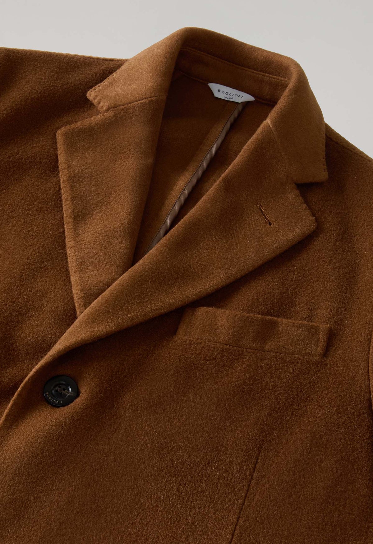 Brown Garment Dyed Cashmere Coat