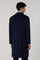 Blue Garment Dyed Cashmere double-breasted Coat