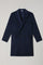 Blue Garment Dyed Cashmere double-breasted Coat