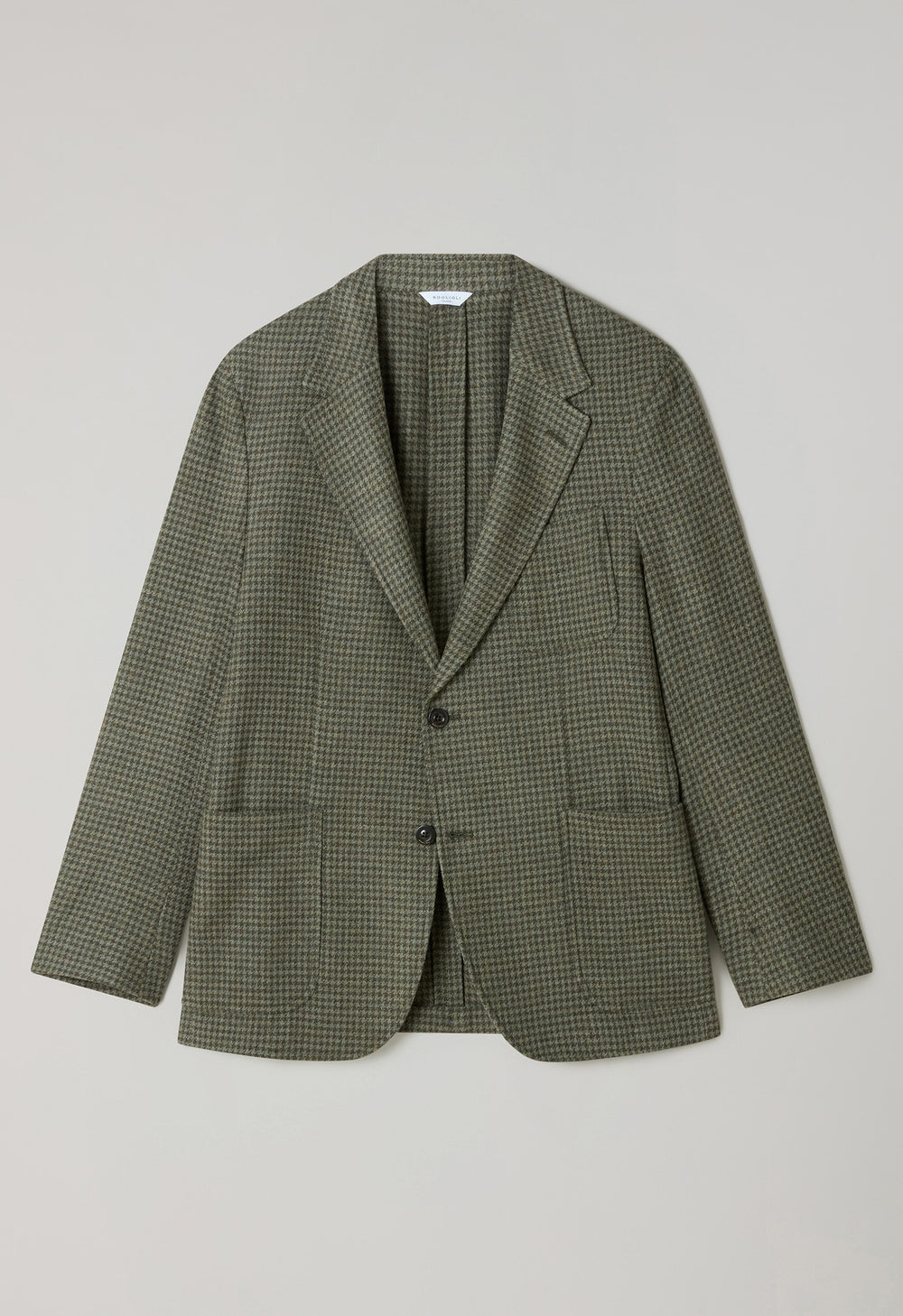 Green Houndstooth Soft Wool blend Windsor Jacket 