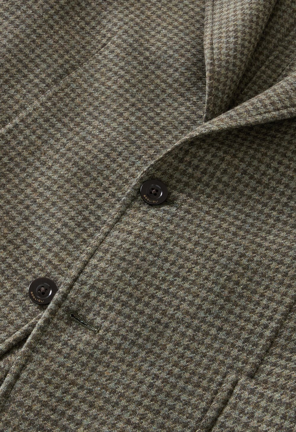 Green Houndstooth Soft Wool blend Windsor Jacket 