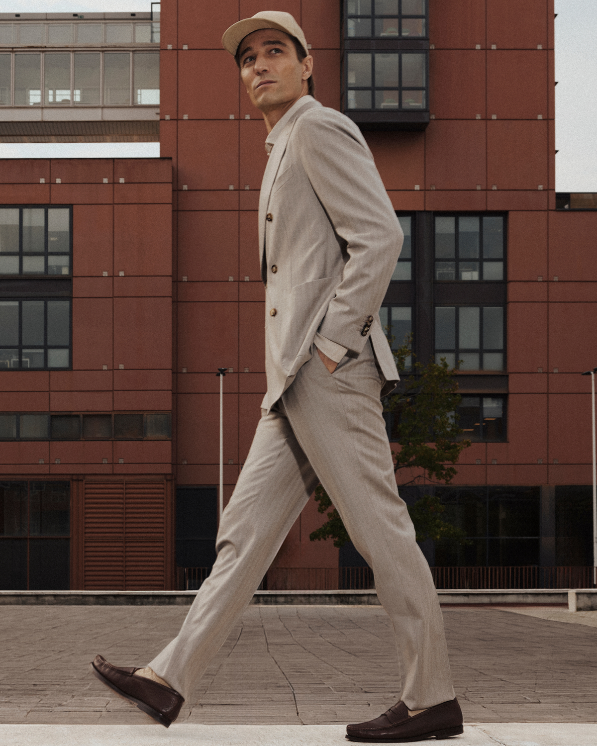 person in brown suit