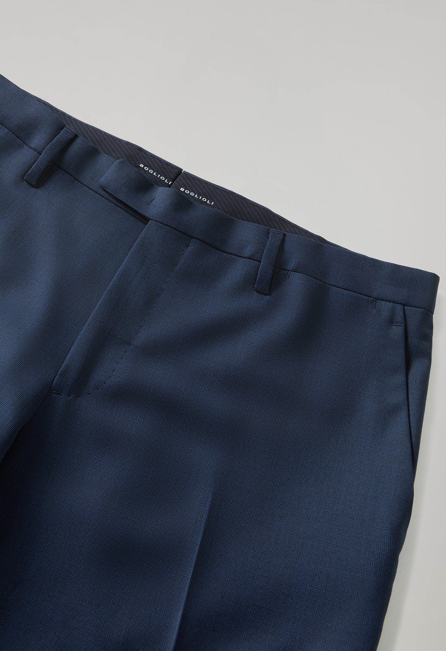 Blue Wool Structured K-Suit