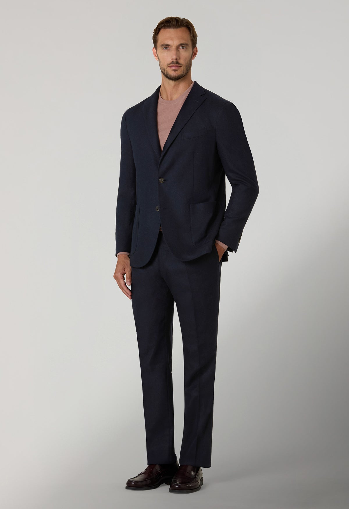 Abito K-Jacket in lana stretch blu scuro