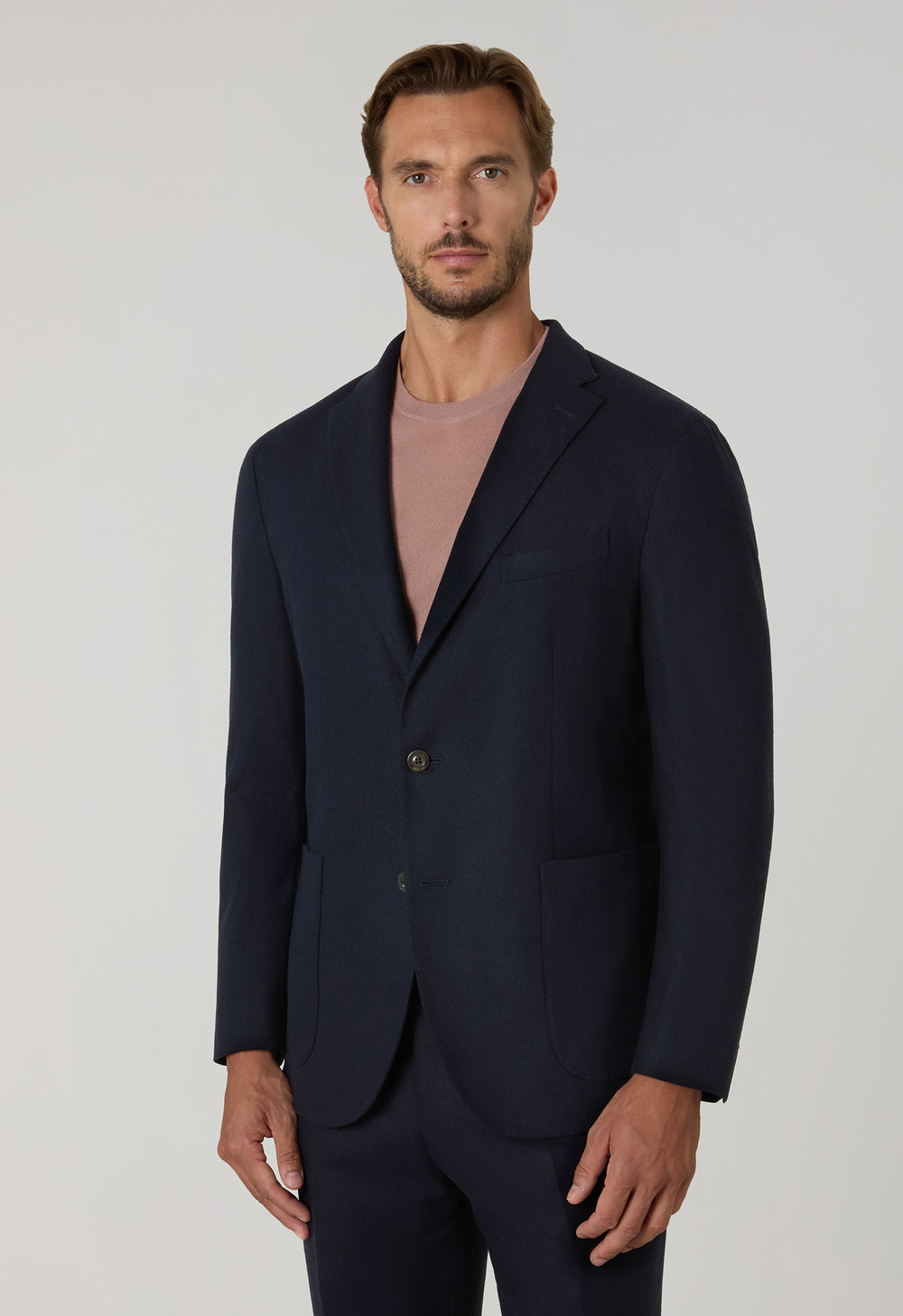 Abito K-Jacket in lana stretch blu scuro