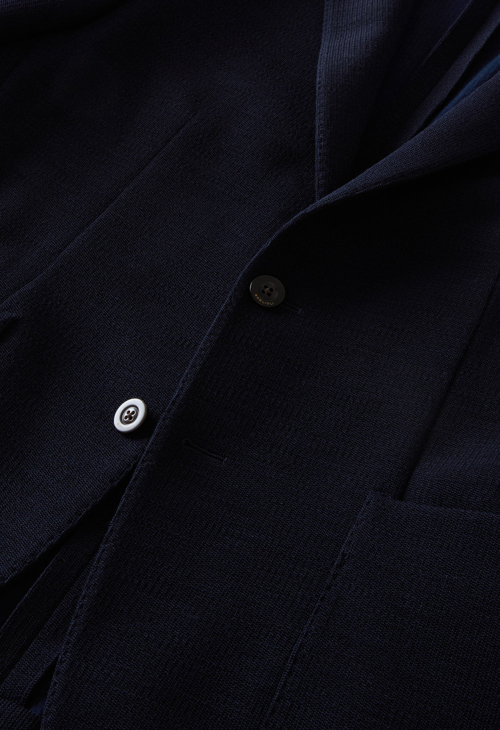 Dunkelblaue K-Jacket aus Strickjersey