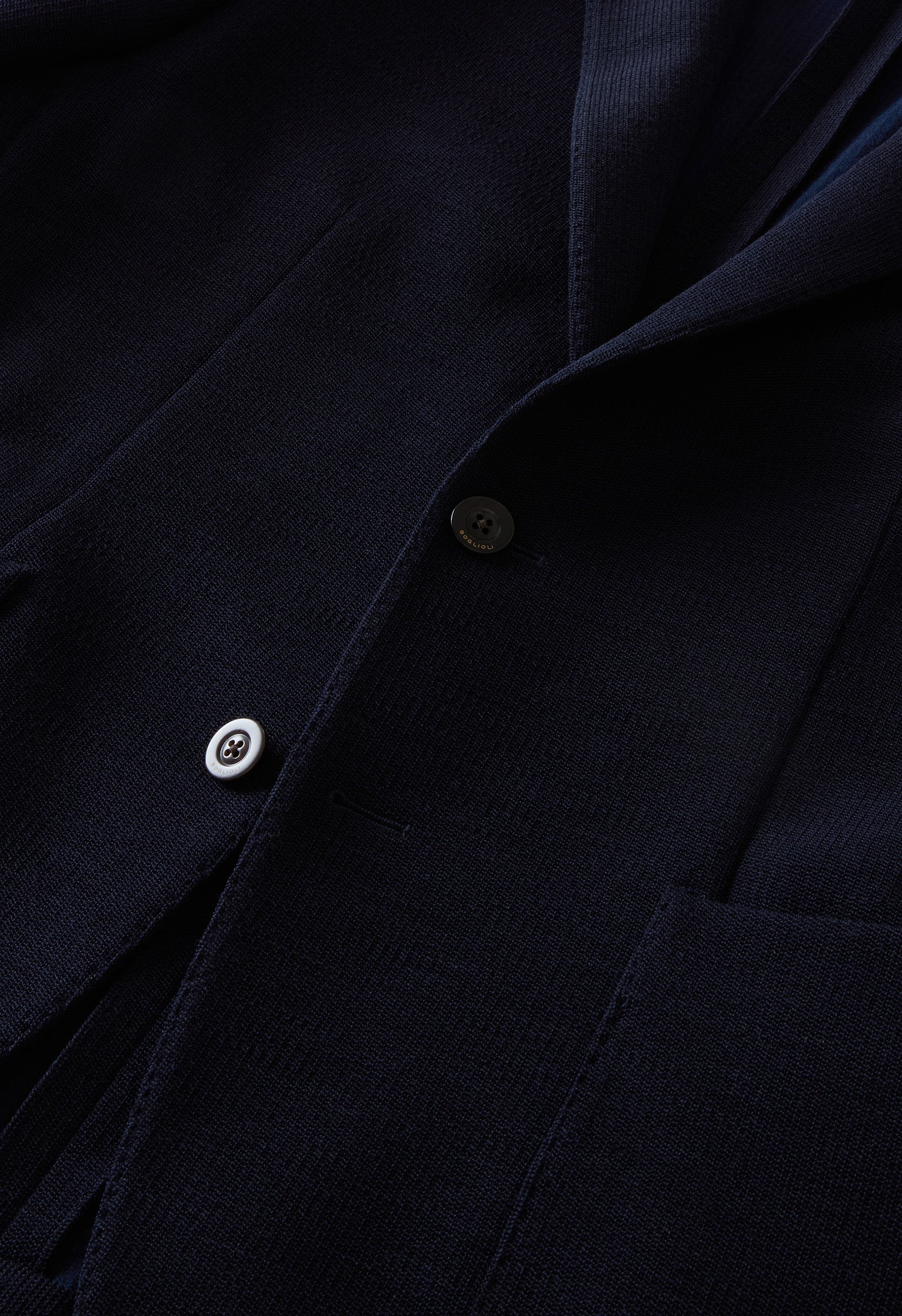 Dunkelblaue K-Jacket aus Strickjersey