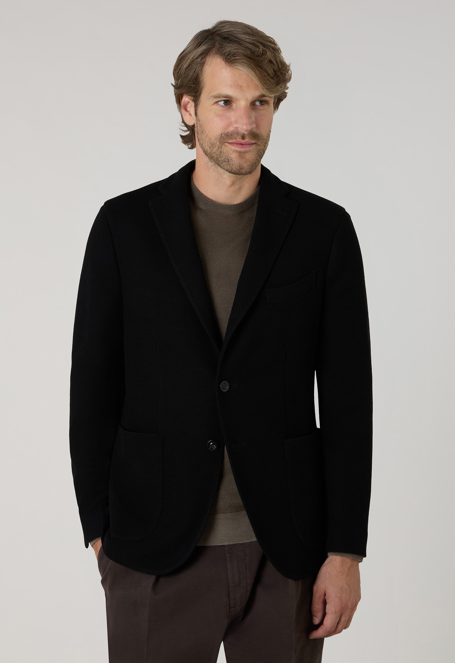 K-Jacket in jersey lavorato nera