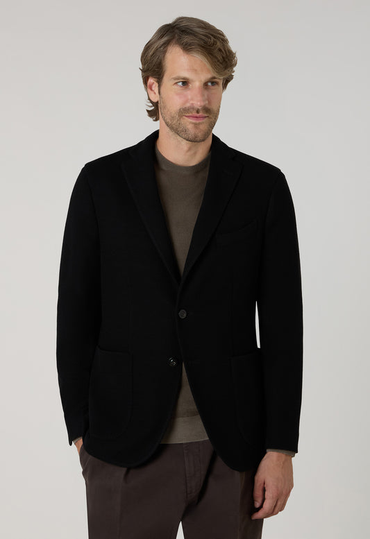 K-Jacket in jersey lavorato nera