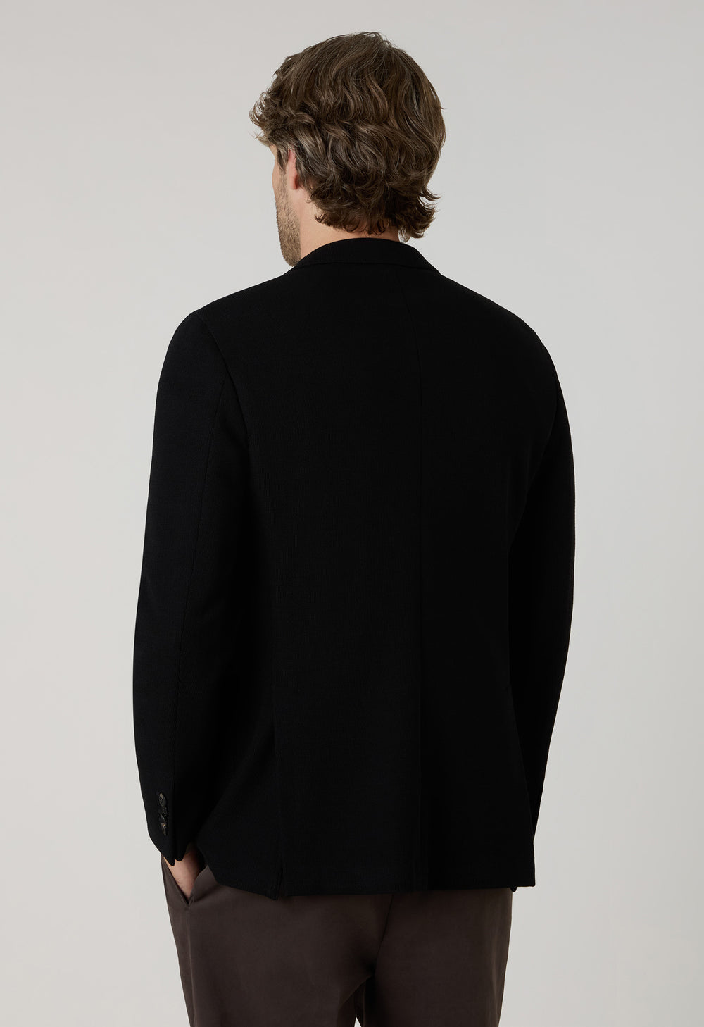 K-Jacket in jersey lavorato nera