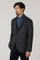 Dark Grey blended Wool Silk K-Jacket