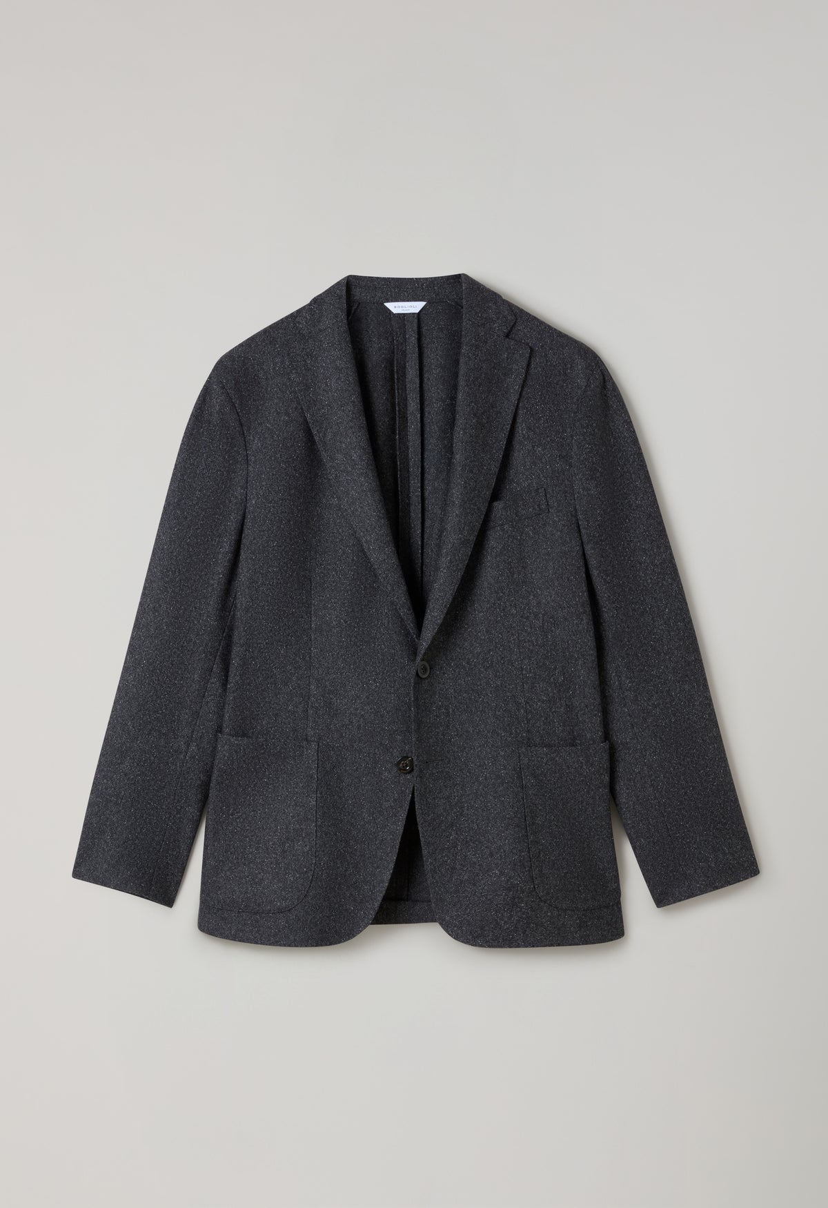 Dark Grey blended Wool Silk K-Jacket