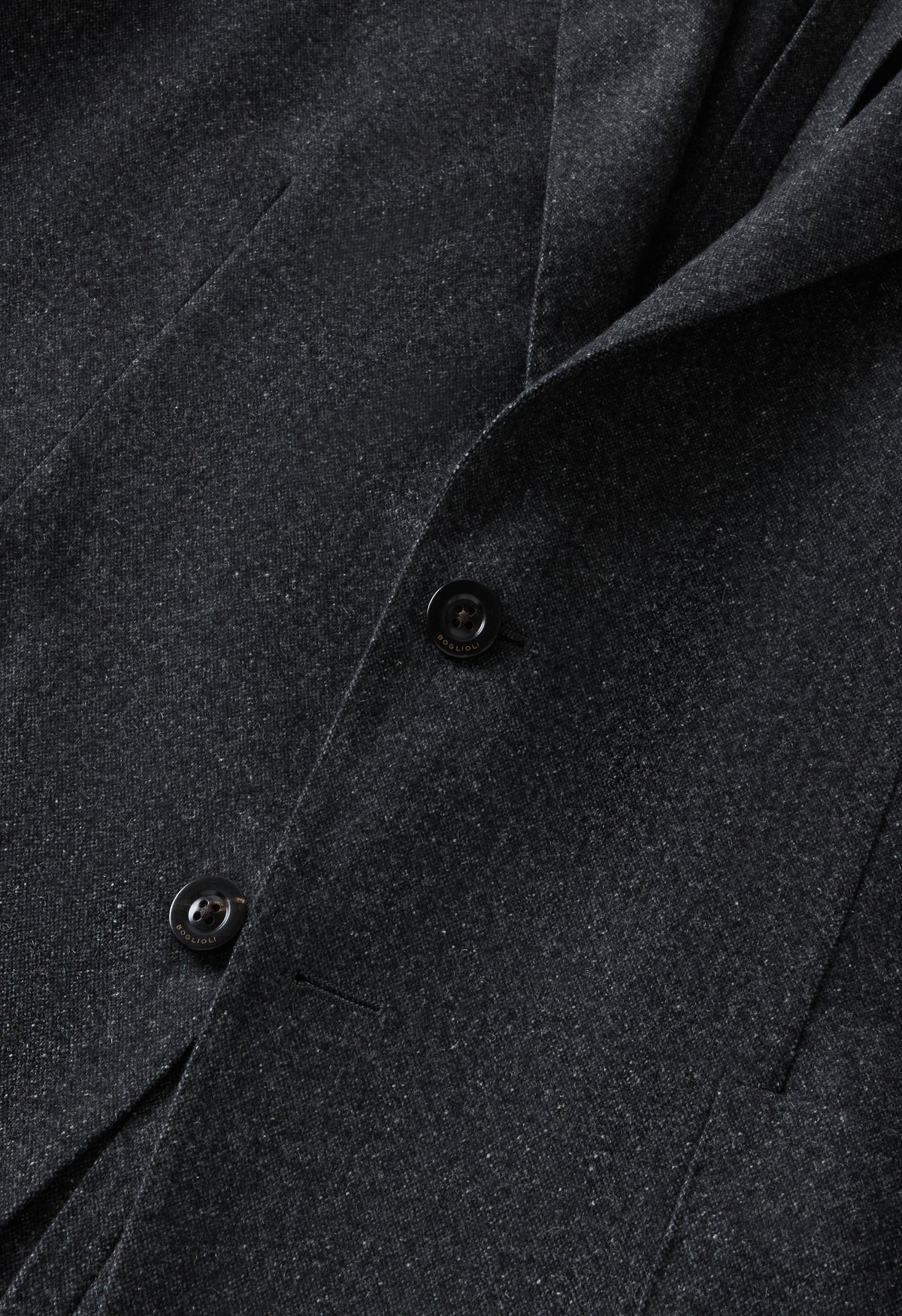 Dark Grey blended Wool Silk K-Jacket