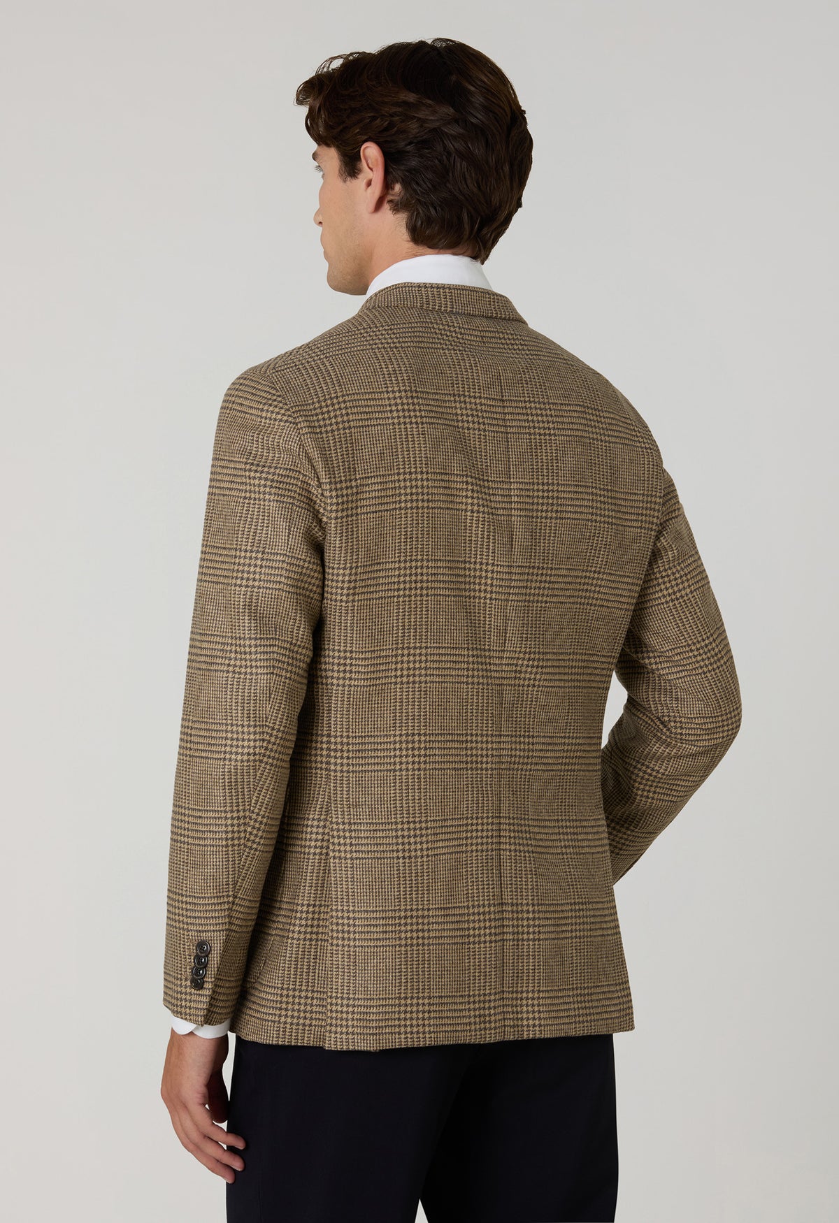 K-Jacket Principe di Galles in misto lana beige