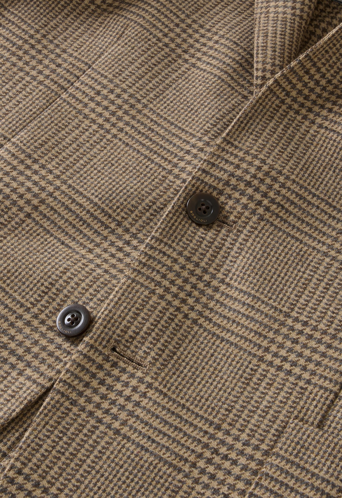 K-Jacket Principe di Galles in misto lana beige