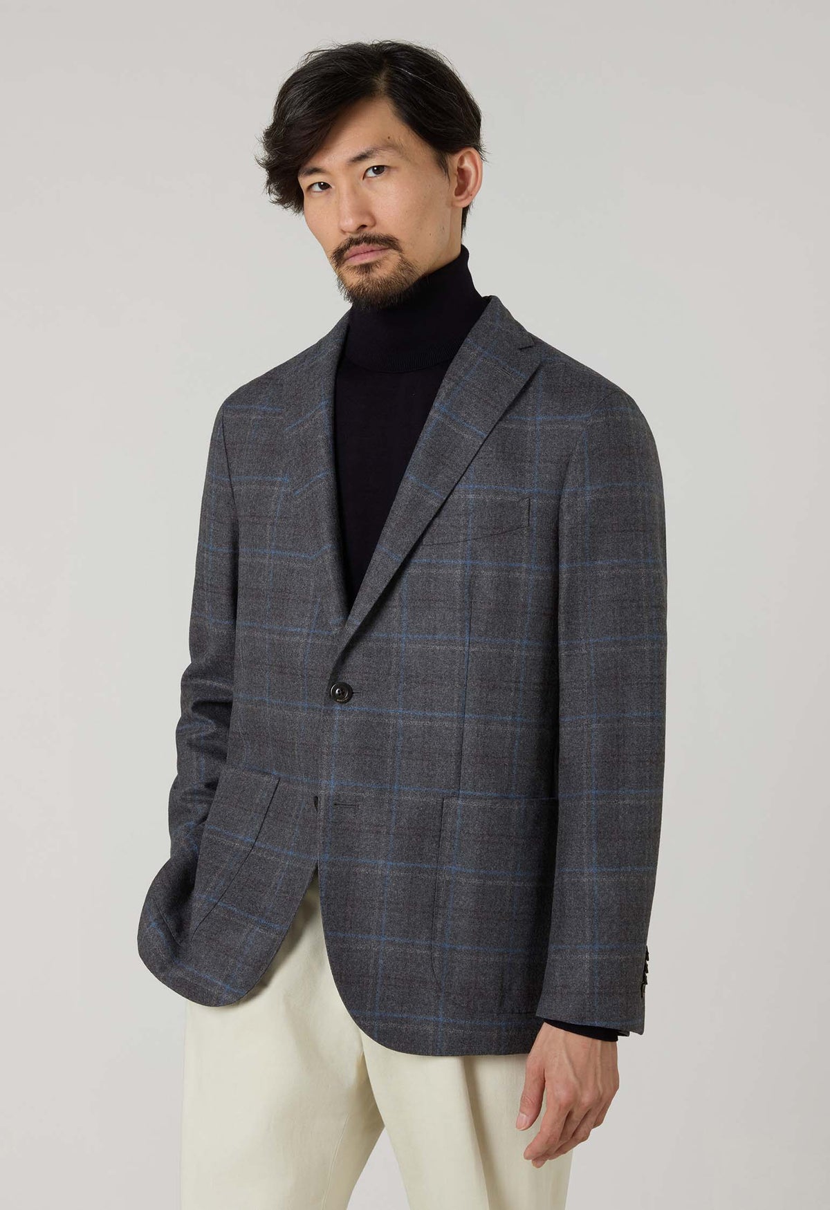 Grey Wool check K-Jacket