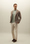 K-Jacket marrone chiaro in lana leggera a nido d’ape