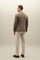 K-Jacket marrone chiaro in lana leggera a nido d’ape
